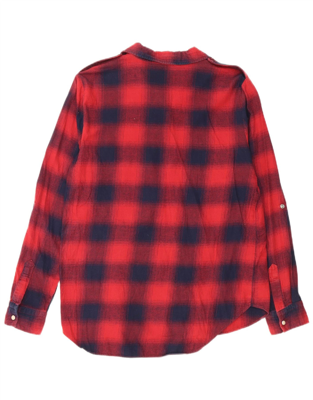 Zara Chemise militaire en flanelle pour femme UK 12 à carreaux rouges moyens