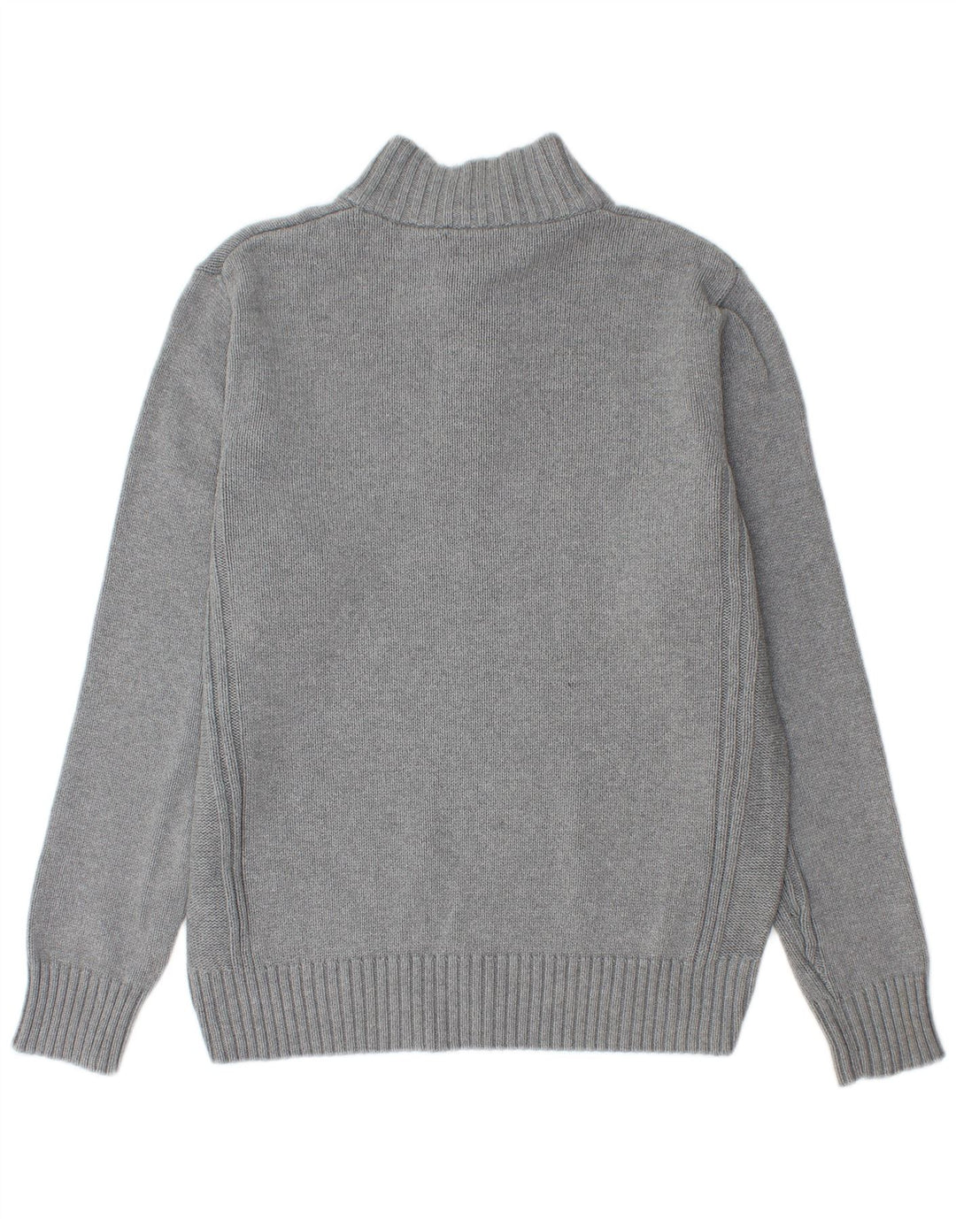 Marks & Spencer Pull Bleu Harbor Button Neck Jumper Homme Gris Moyen