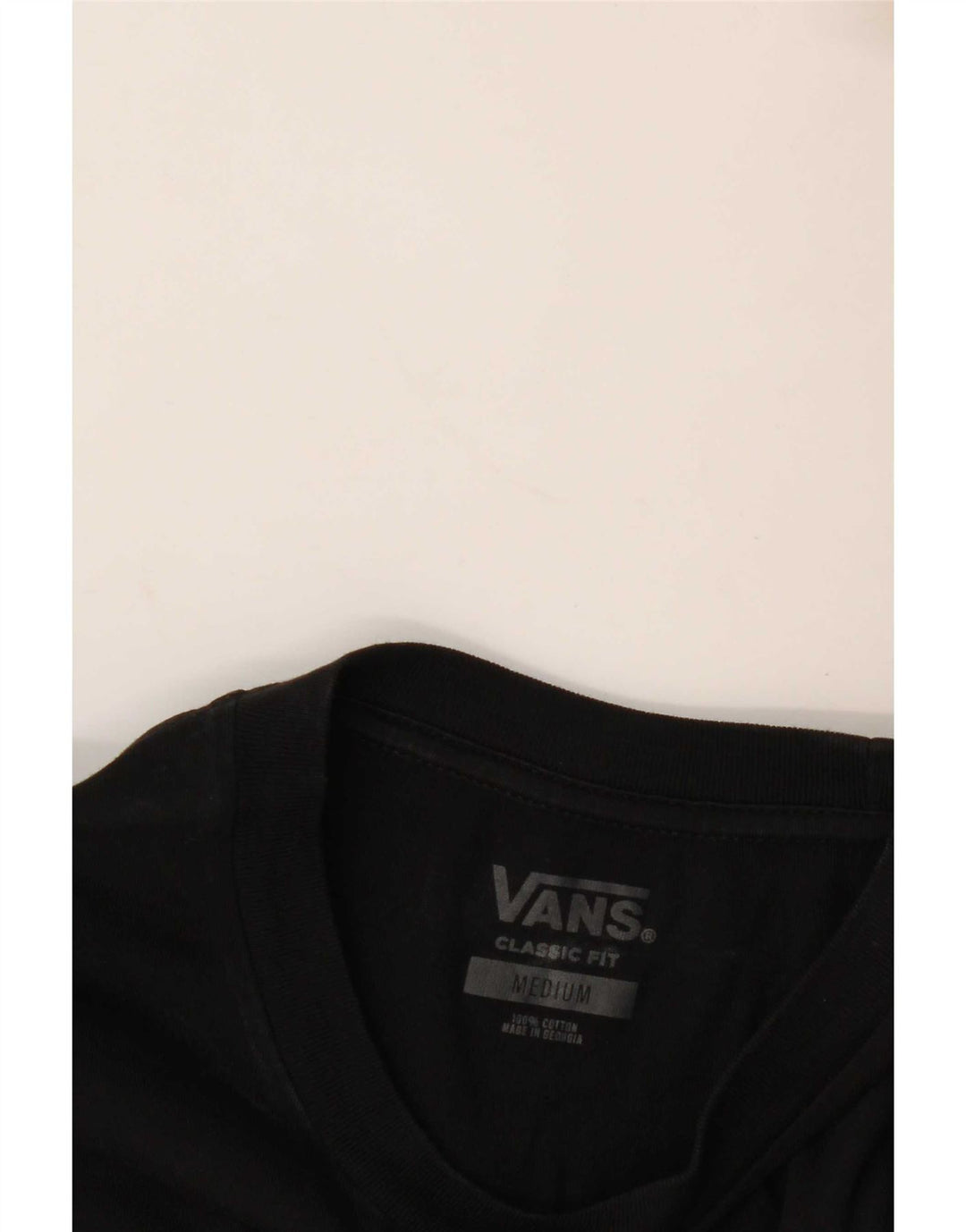 Vans T-shirt coupe classique pour homme en coton noir moyen