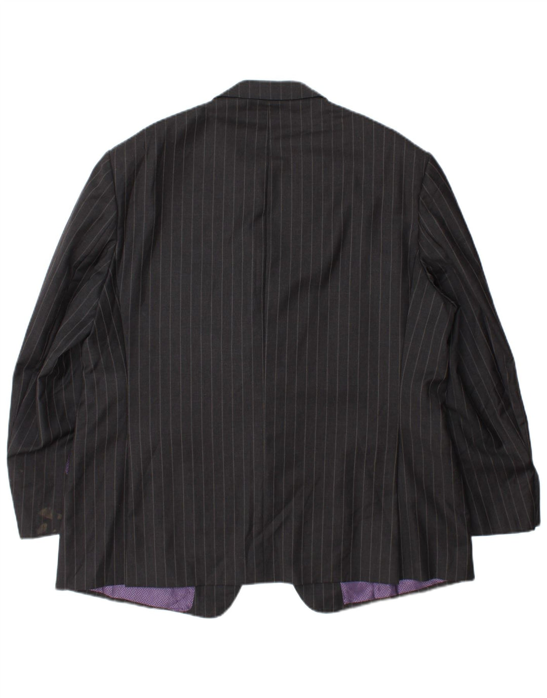 Marks & Spencer Veste blazer à 2 boutons pour homme UK 44 XL en laine à fines rayures gris