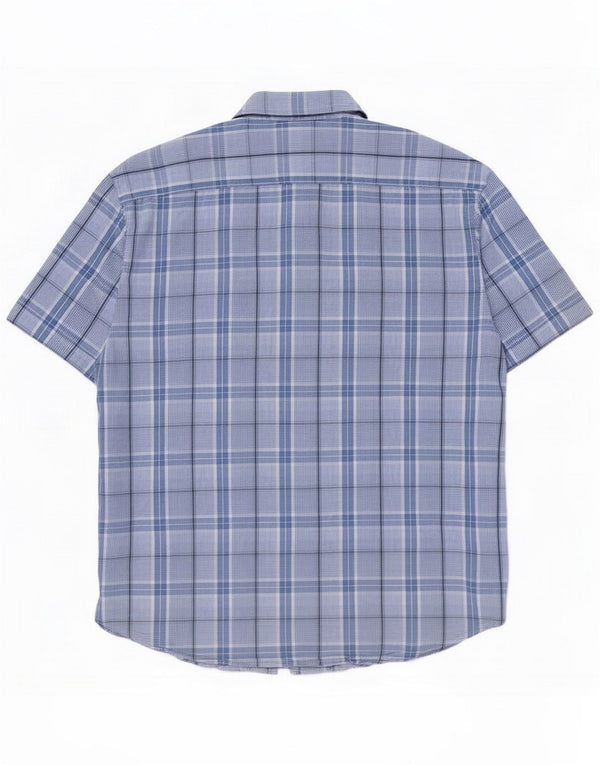 Tom Tailor Chemise à manches courtes pour hommes 2XL Coton à carreaux bleu