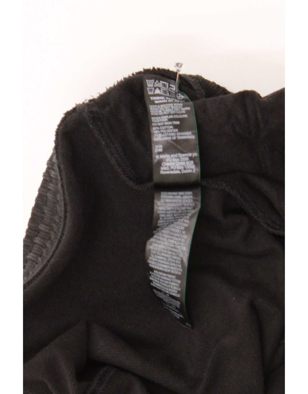 Marks & Spencer Pantalon de Survêtement Homme Noir Moyen Coton