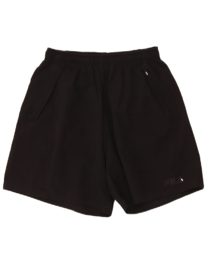 Fila Short de Sport Homme Noir Moyen Polyester