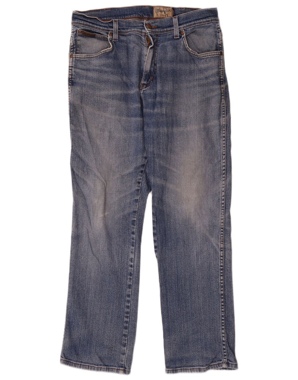 Wrangler Jean Droit Texas Stretch Homme W34 L30 Bleu Coton