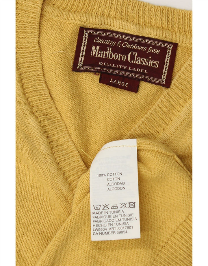 Marlboro Classics Débardeur pour homme en coton jaune grand