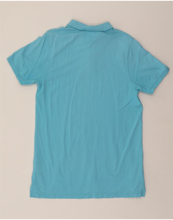 TOMMY HILFIGER Mens Polo Shirt Large Blue Cotton Vintage Tommy Hilfiger and Second-Hand Tommy Hilfiger from Messina Hembry 