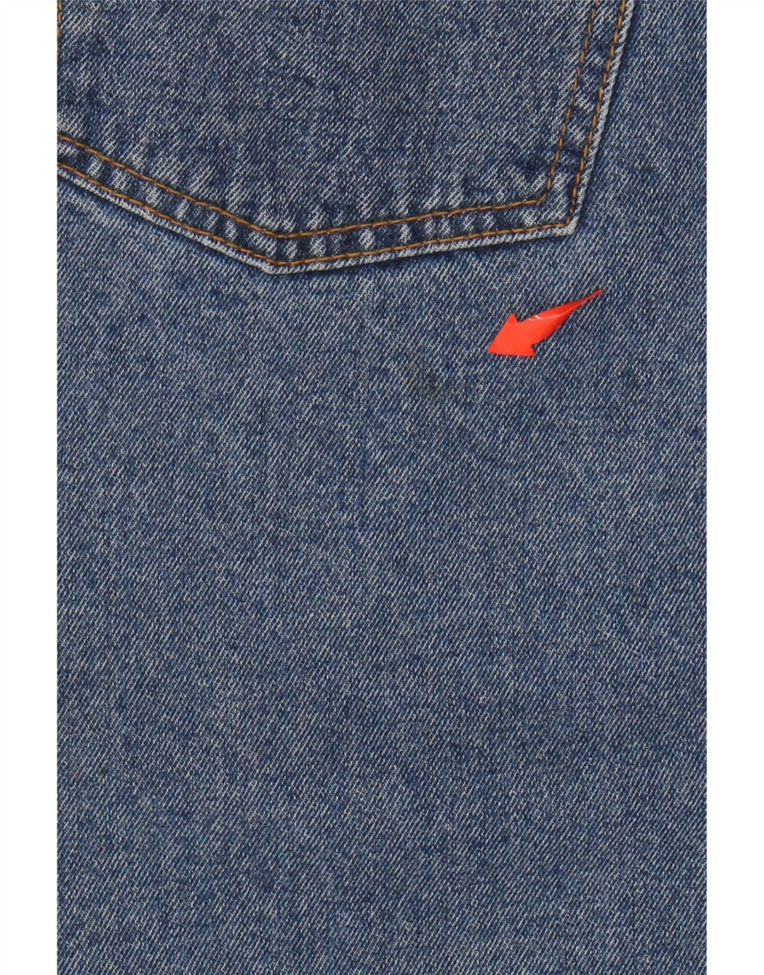 VINTAGE Jupe en jean taille haute femme UK 18 XL W32 Bleu