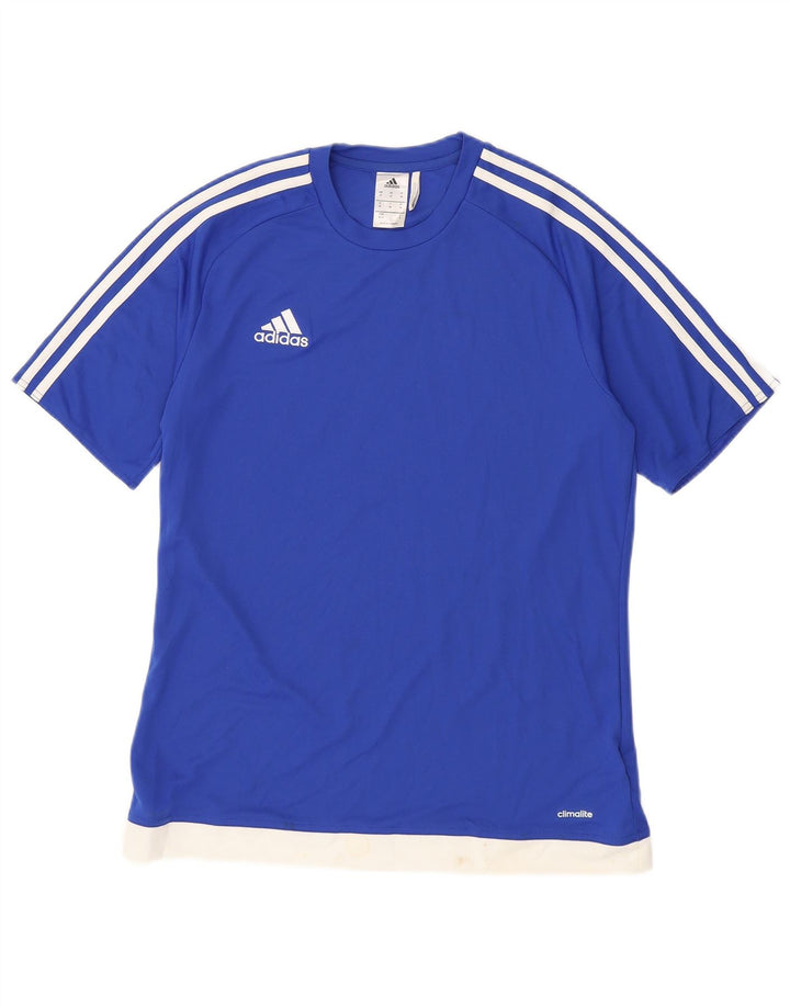 ADIDAS T-Shirt Climalite Homme Bleu Moyen Polyester Colorblock