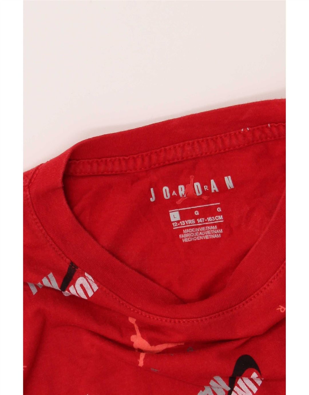 Jordan Boys Regular Graphic T-Shirt Top 12-13 ans Grand Rouge
