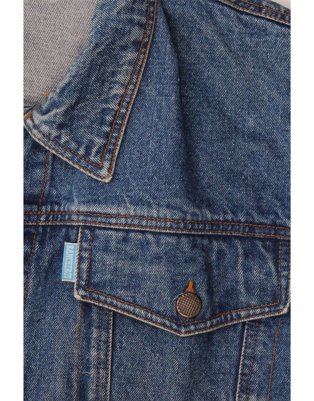 Rancheros Veste en jean pour homme UK 40 Large Bleu