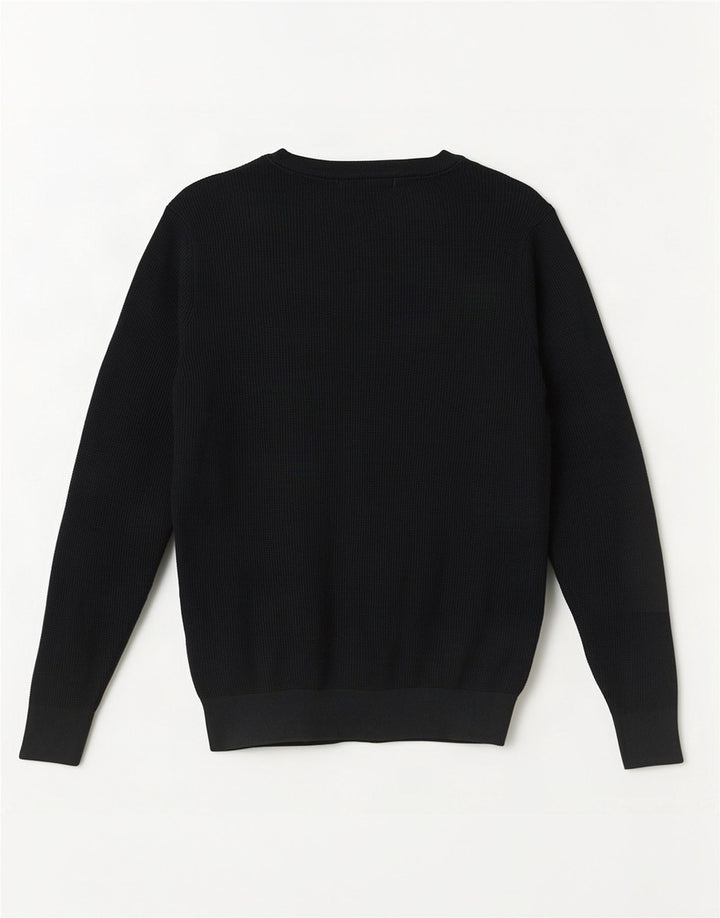 Zara Pull ras du cou pour homme en coton vert petit