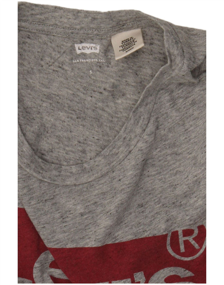 Levi's T-Shirt Graphique Femme UK 10 Small Gris Moucheté