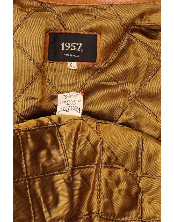 veste en cuir homme vintage UK 42 XL Cuir Marron