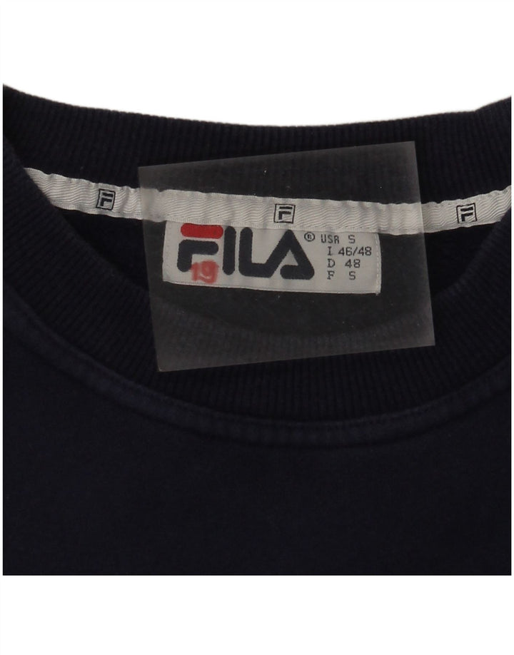 Fila Sweat-shirt graphique pour homme IT 46/48 Small Bleu marine Colourblock