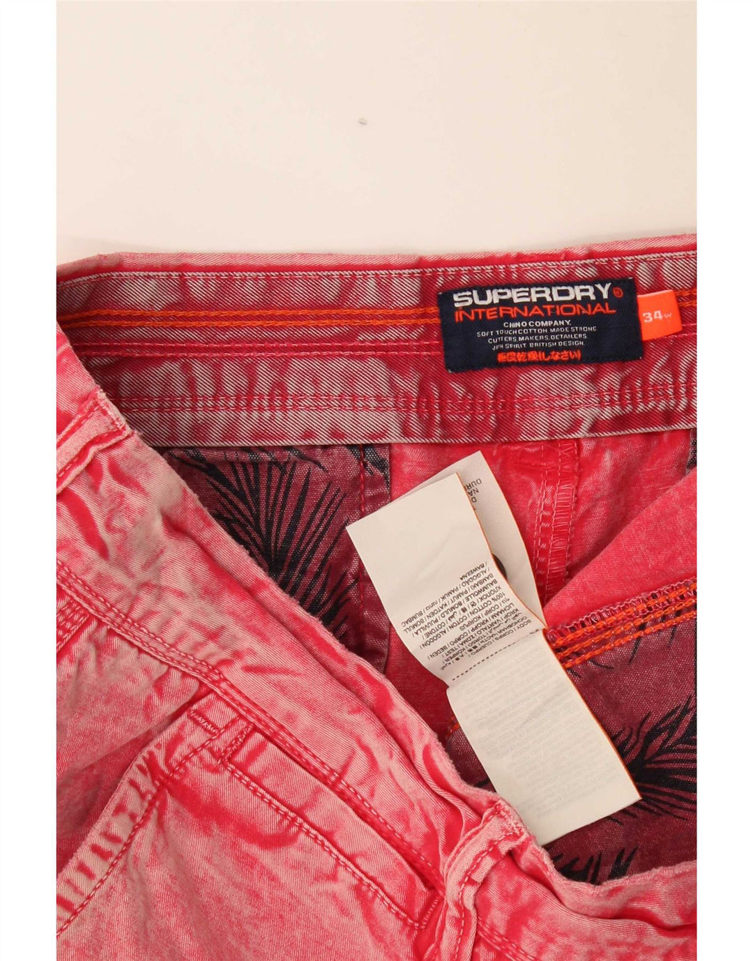 Superdry Short en Jean W34 Large Rouge Coton Homme