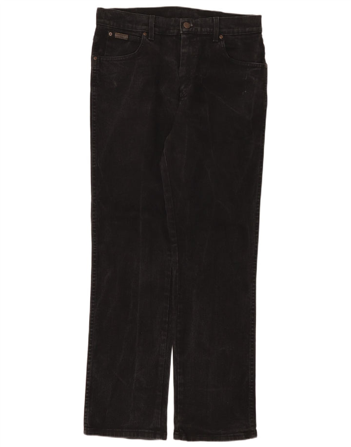 Wrangler Jean droit extensible Texas W33 L32 pour homme en coton noir