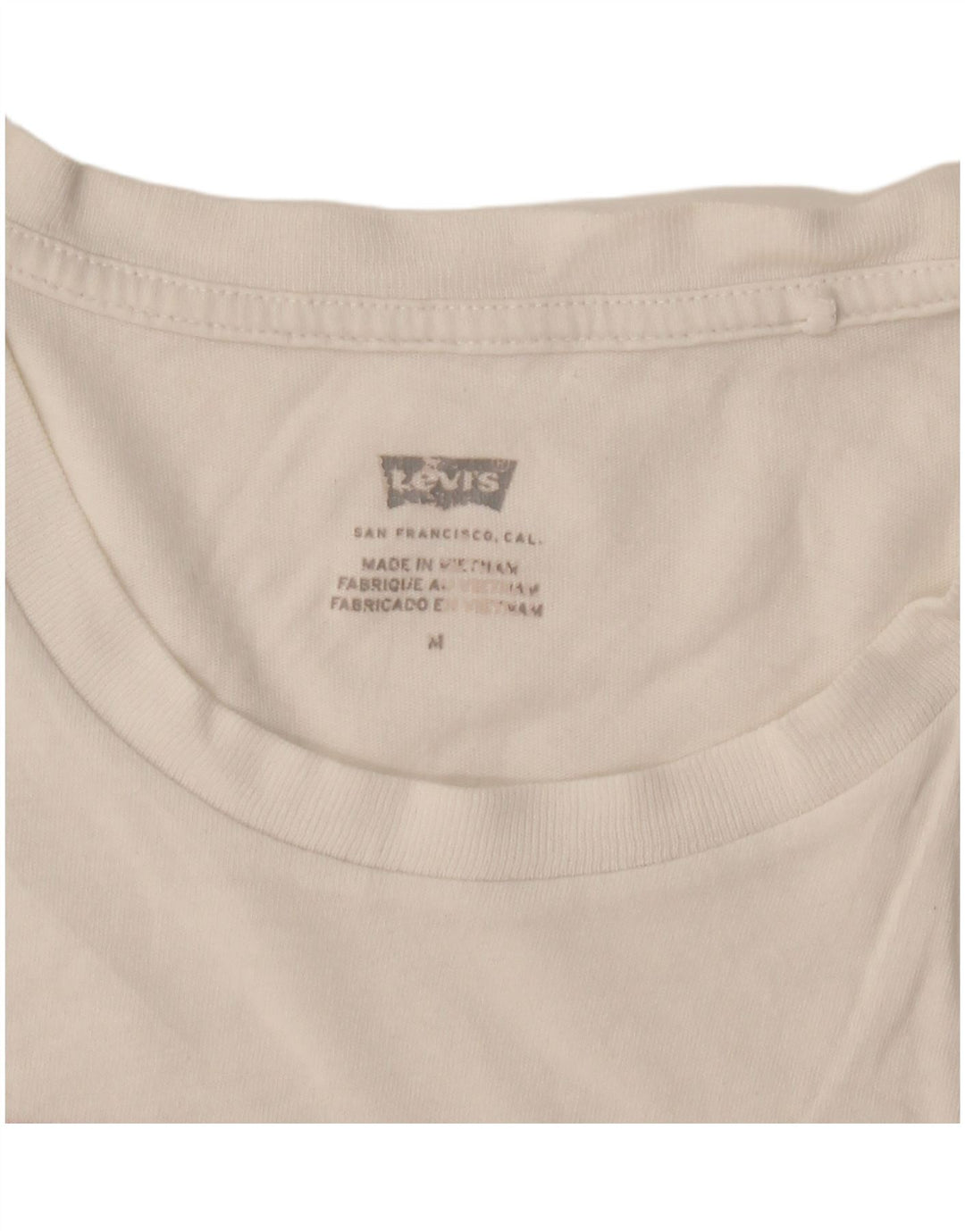Levi's T-Shirt Graphique Femme UK 14 Blanc Moyen