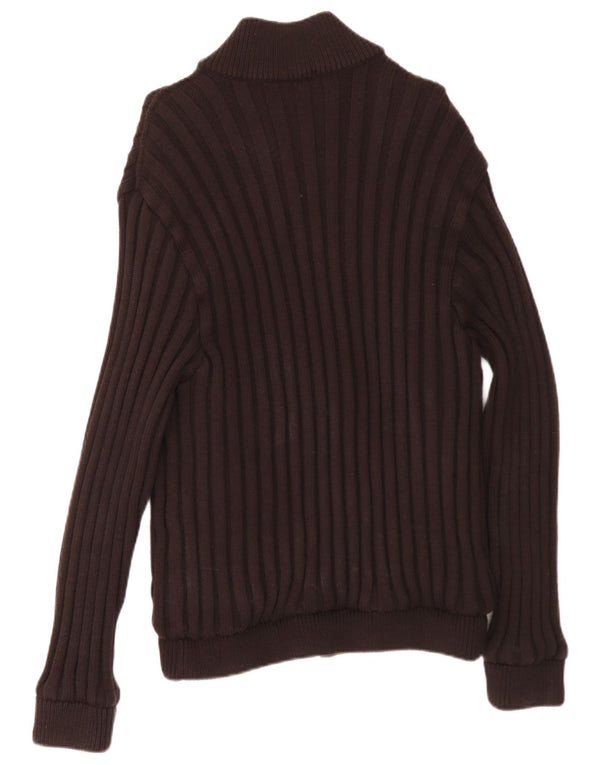 Amerigo Vespucci Cardigan entièrement zippé pour homme Marron moyen