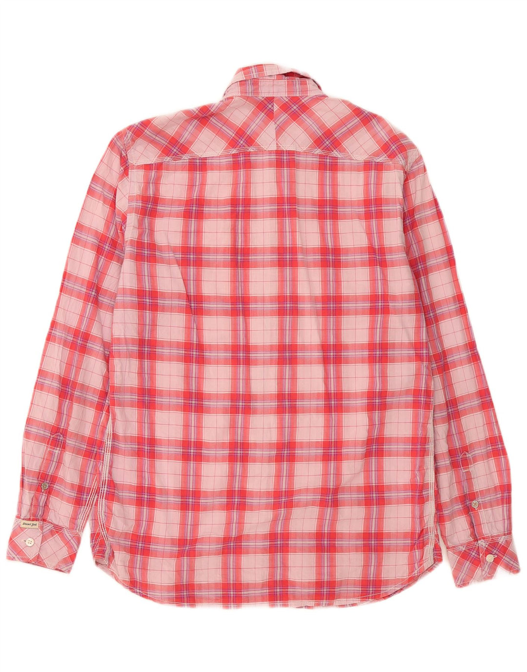 Diesel Chemise Homme Rouge Moyen Carreaux Coton