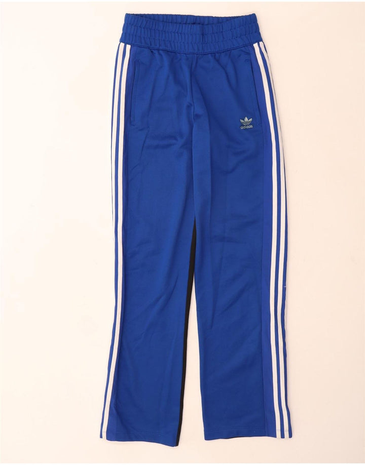 Adidas Pantalon de survêtement pour femme UK 8 Small Bleu Colorblock Polyester