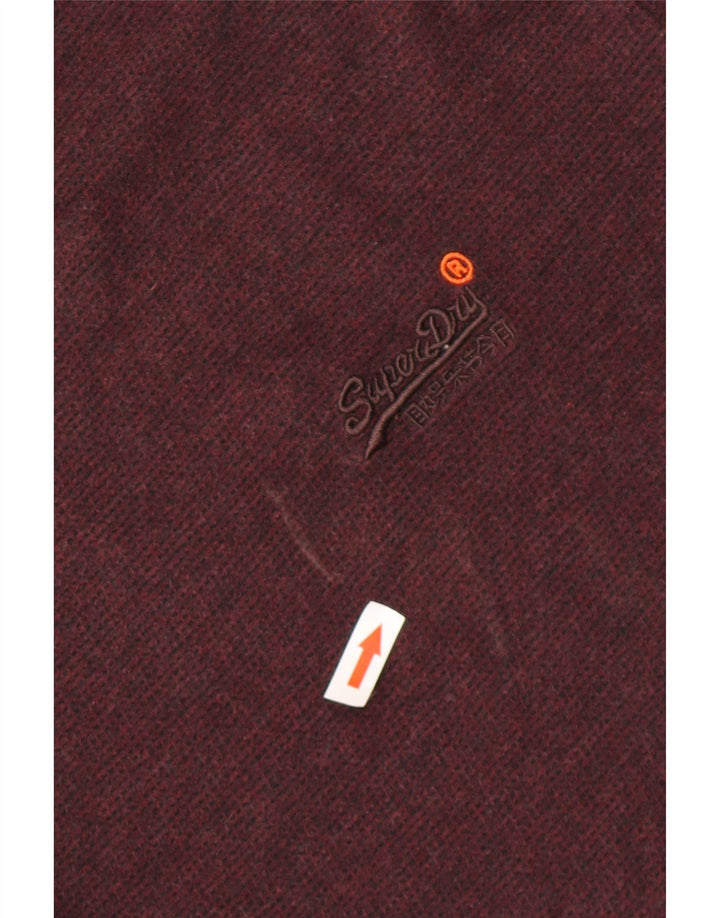 SUPERDRY Homme Top Manches Longues Large Bordeaux