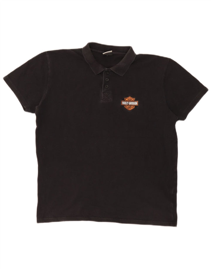 Harley Davidson Polo Homme Grand Coton Noir