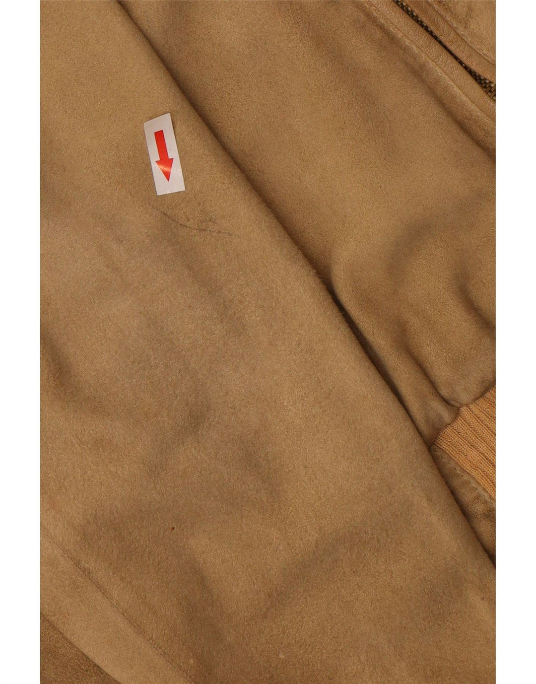 vintage Homme Daim Bomber Jacket IT 52 XL Coton Marron