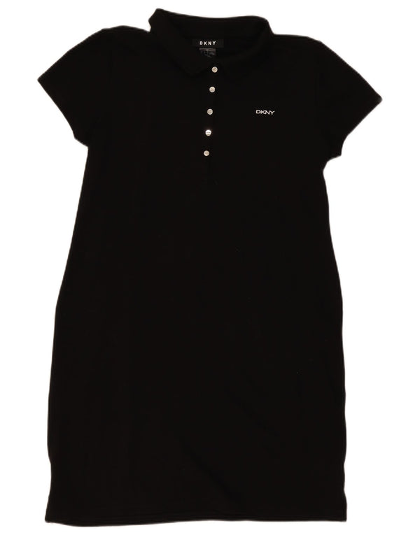 Dkny Robe Polo Femme UK 14 Grand Coton Noir