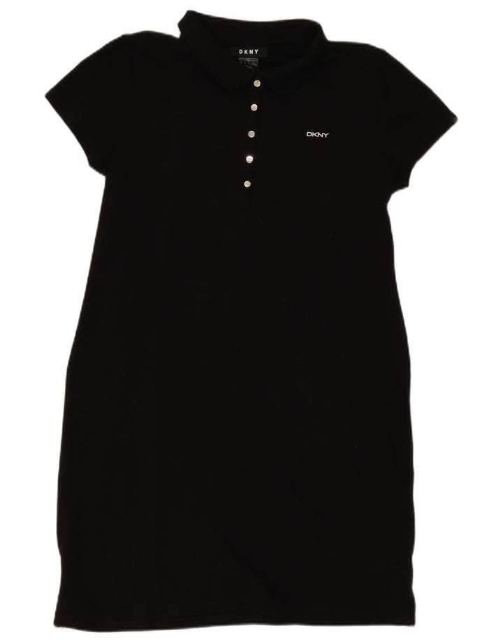 Dkny Robe Polo Femme UK 14 Grand Coton Noir