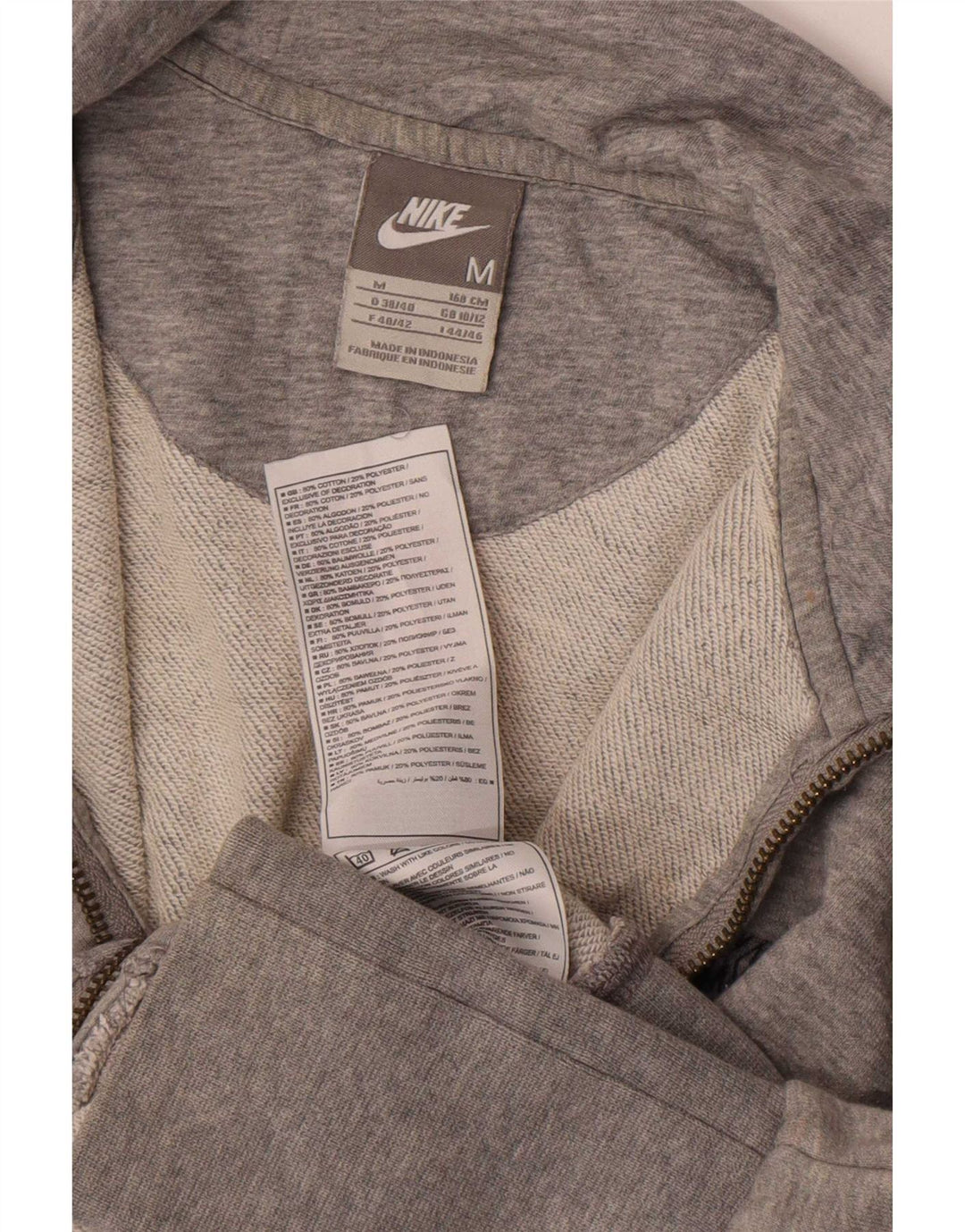 Nike Veste de survêtement pour femme UK 10/12 Gris moyen chiné en coton