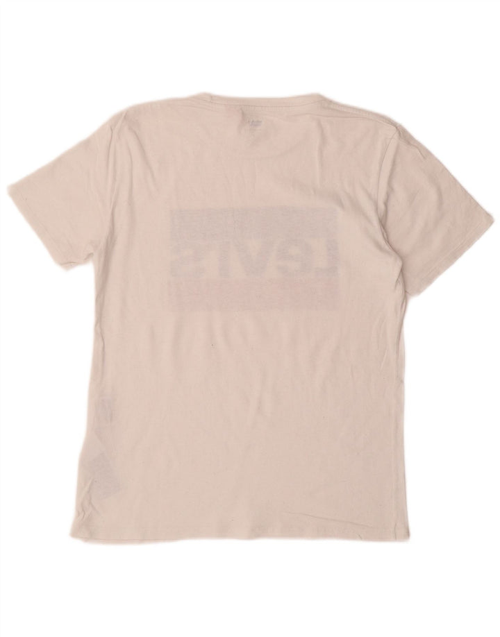 LEVI'S T-Shirt Graphique Homme Petit Blanc Coton