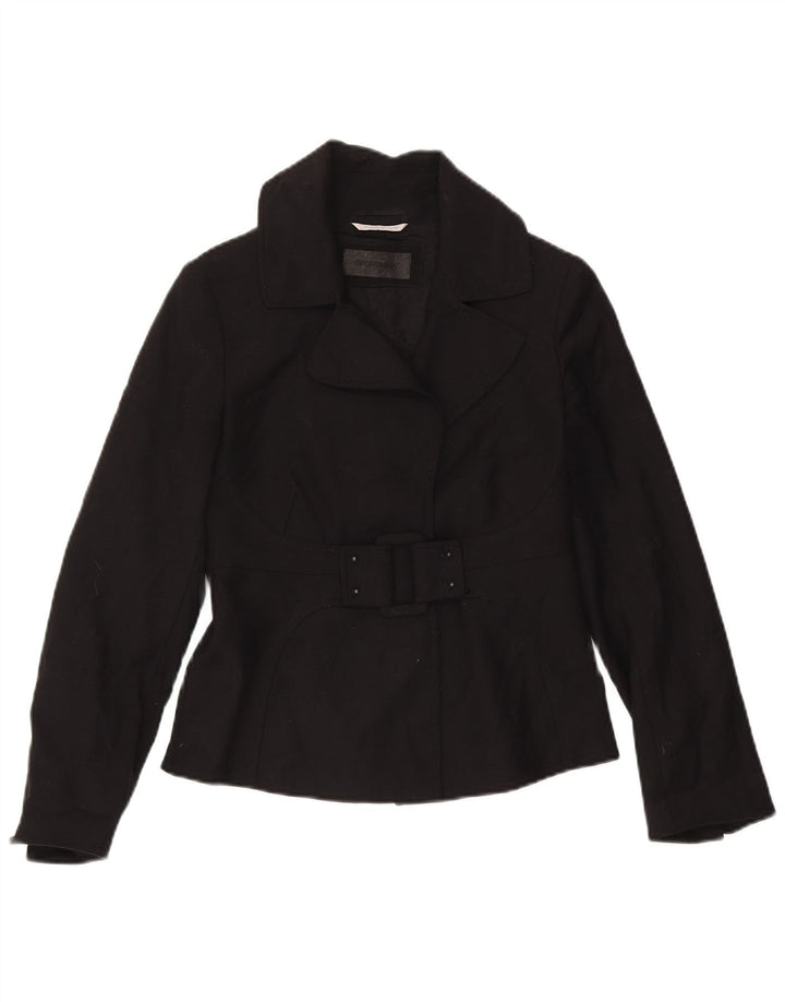 Sportmax Veste Blazer Femme UK 10 Petite Laine Noire