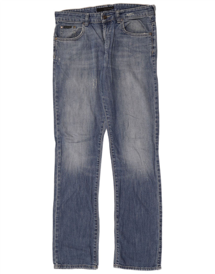 Calvin Klein Jean slim effet vieilli pour femme W32 L33 Bleu