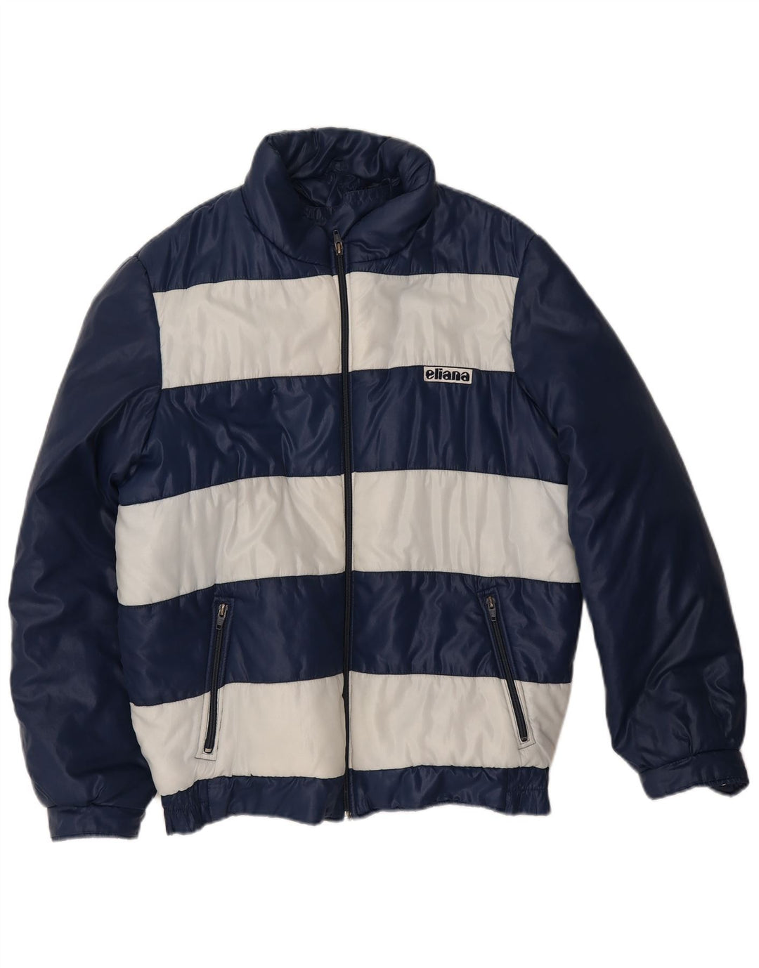 Eliana Veste matelassée pour homme UK 40 Large Bleu marine rayé