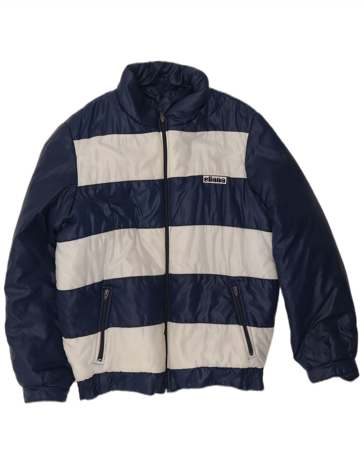 Eliana Veste matelassée pour homme UK 40 Large Bleu marine rayé
