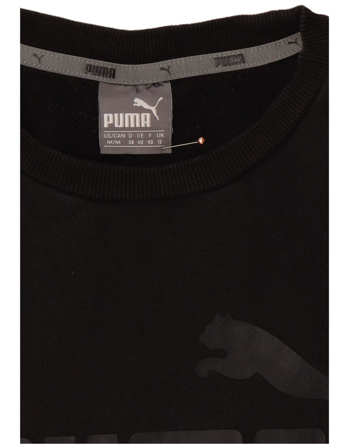 PUMA Sweat-shirt graphique coupe ample pour femme UK 12 Noir moyen