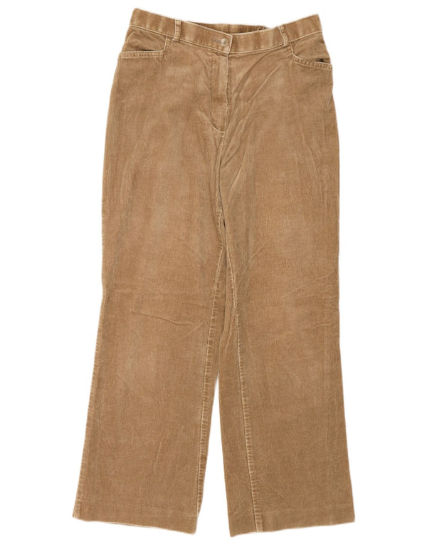 Marks & Spencer Pantalon ample en velours côtelé pour femme UK 14 Medium W30 L28 Bei