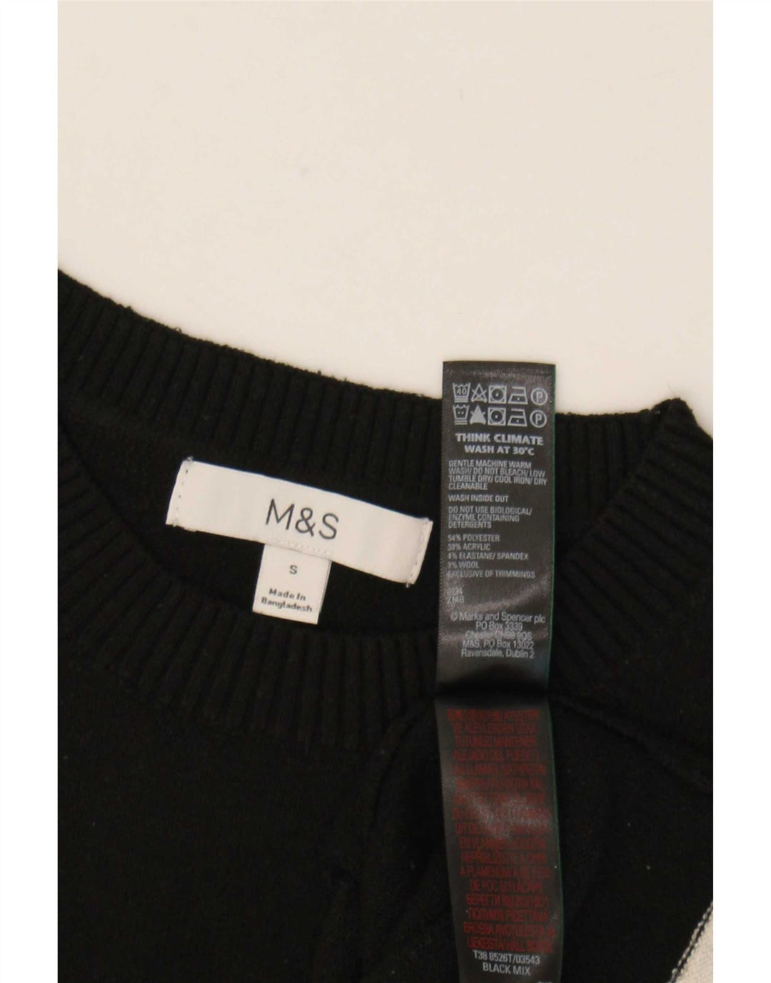 Marks & Spencer Débardeur court pour femme UK 10 Petit Noir Polyester