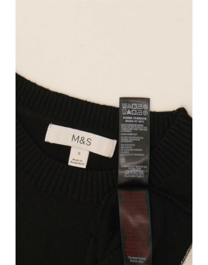 Marks & Spencer Débardeur court pour femme UK 10 Petit Noir Polyester