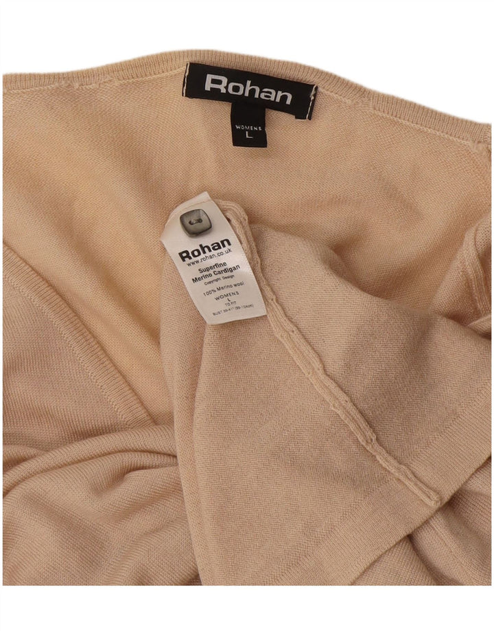Rohan Womens Cardigan Sweater UK 16 Grande laine beige