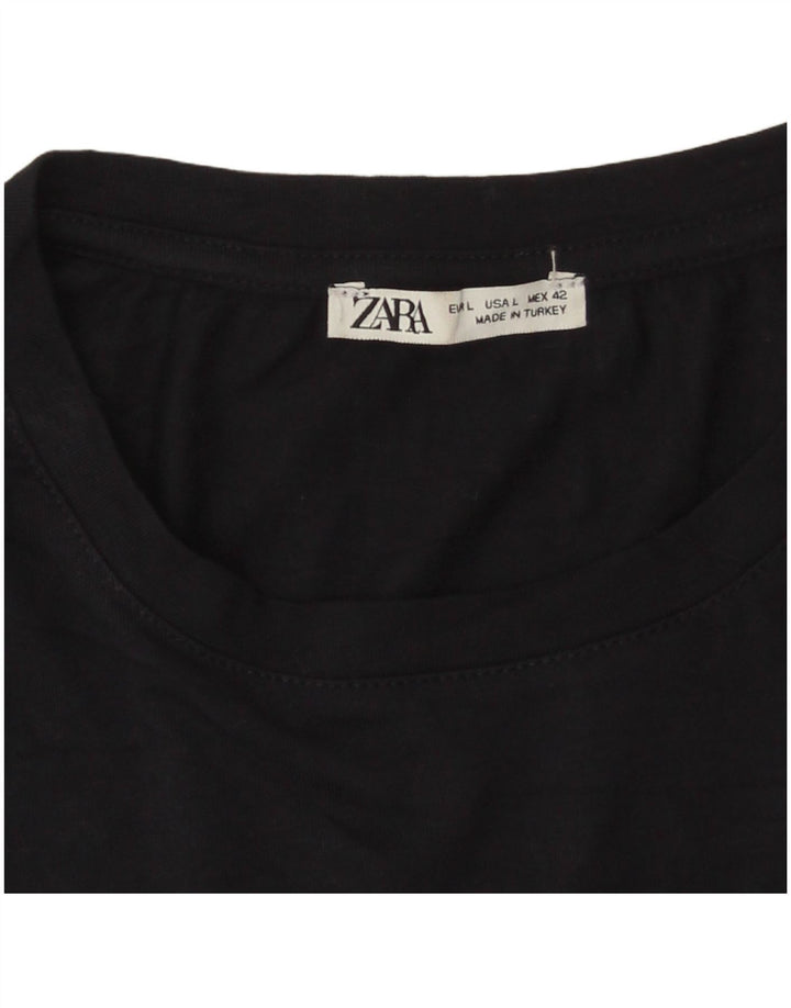 Zara T-Shirt Homme Haut Large Bleu Marine