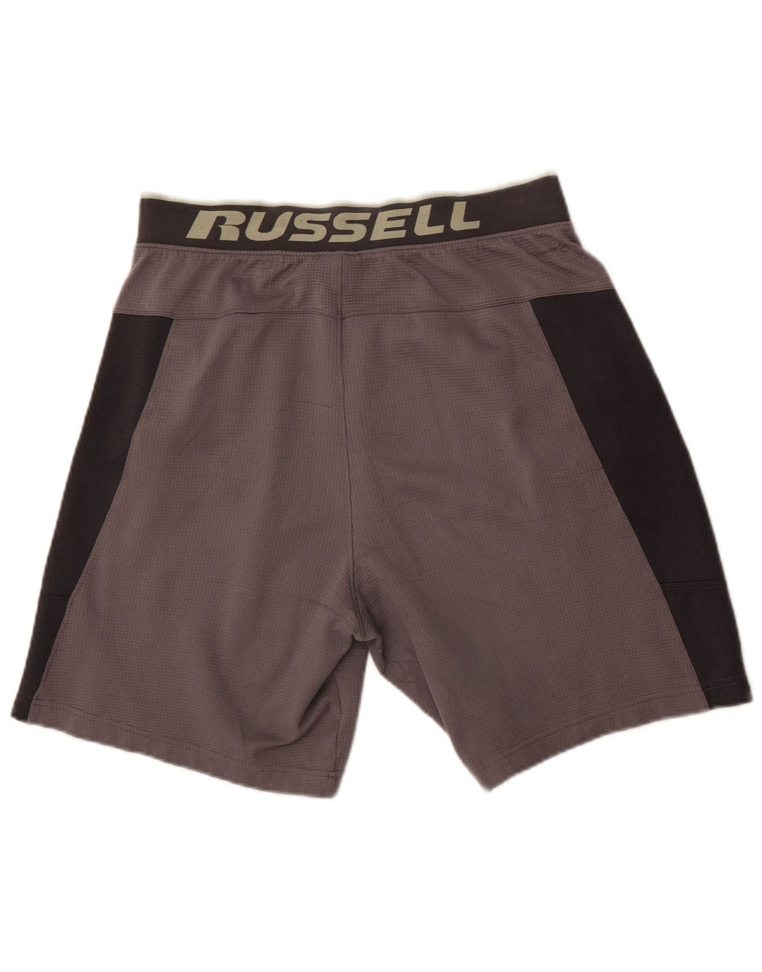 Russell Athletic Short de Sport Graphique Homme Gris Moyen Colourblock