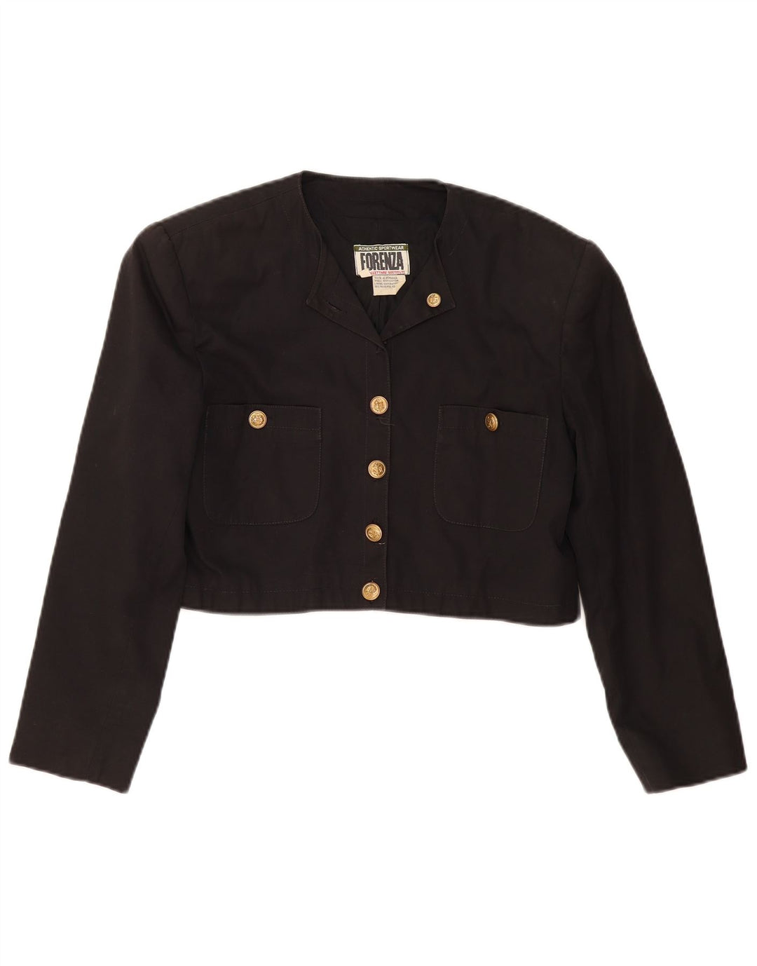 FORENZA Veste Boléro Femme UK 16 Large Noir Coton