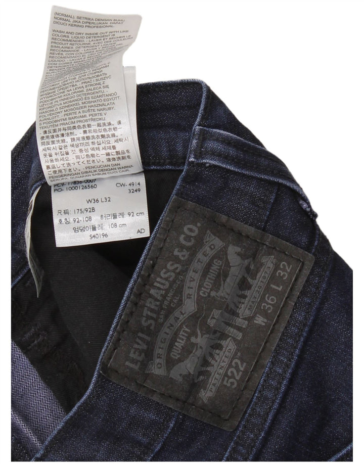 LEVI'S Jean 522 Tapered Homme W36 L32 Bleu Marine Coton