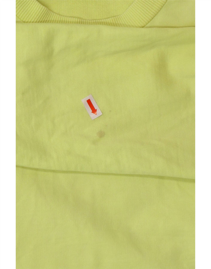 FREDDY Haut Femme Manches Longues UK 8 Petit Jaune Coton