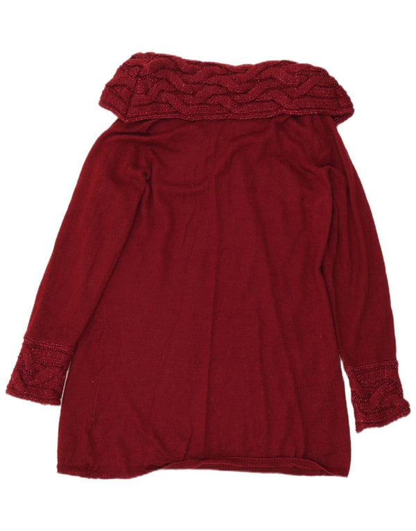 Marks & Spencer Pull col roulé pour femme UK 18 XL Acrylique rouge