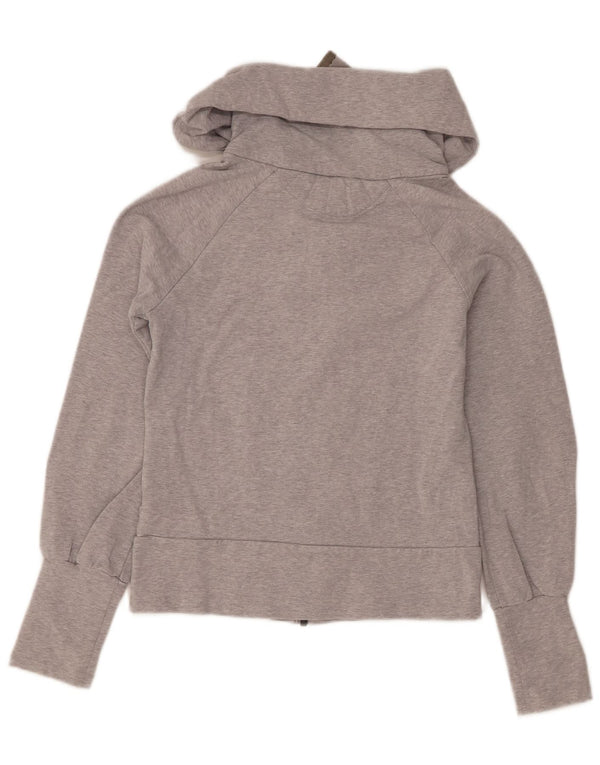 Adidas Pull à capuche zippé pour femme UK 10 Petit coton gris