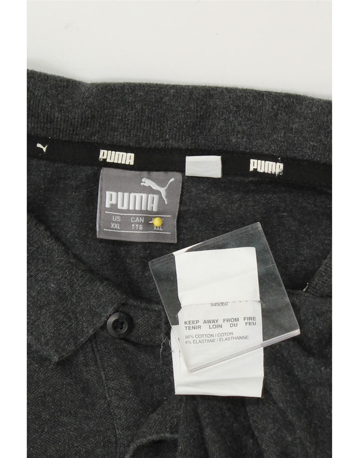 PUMA Mens Polo Shirt 2XL Grey Cotton Vintage Puma and Second-Hand Puma from Messina Hembry 
