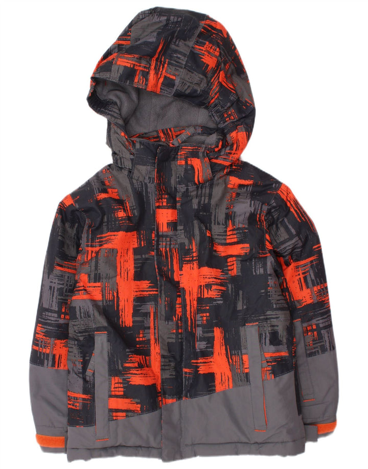 Mountain Warehouse Veste coupe-vent à capuche pour garçon 3-4 ans Gris à carreaux