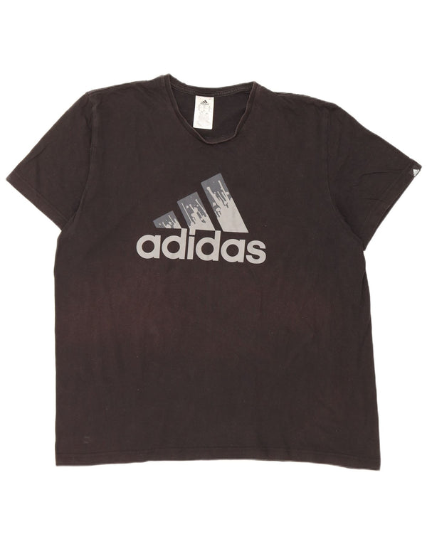 Adidas Mens Graphic T-Shirt Top XL Noir Coton